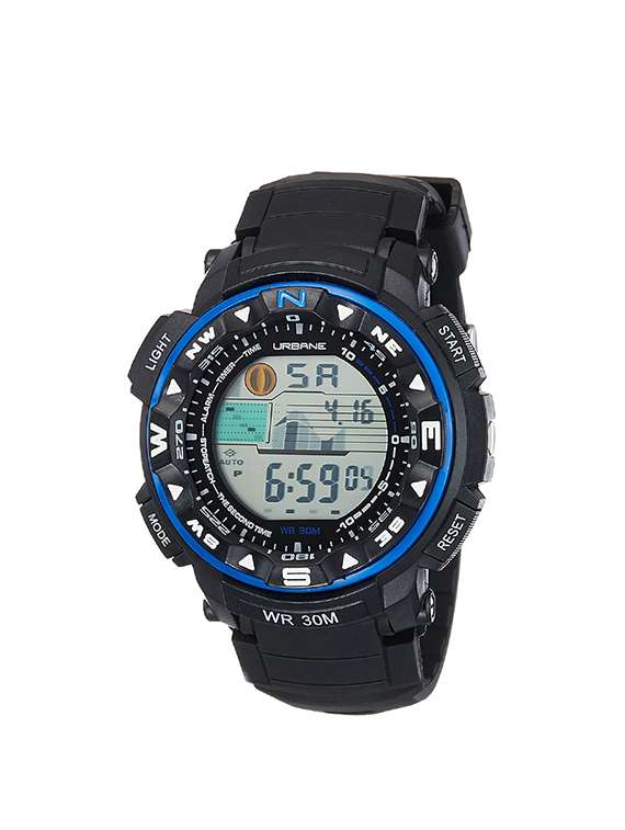 maxima grey dial digital watch for men - u-35031ppdn