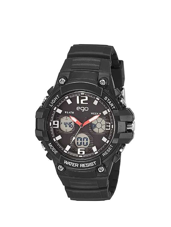 maxima black dial digital watch for men - e-43794ppan