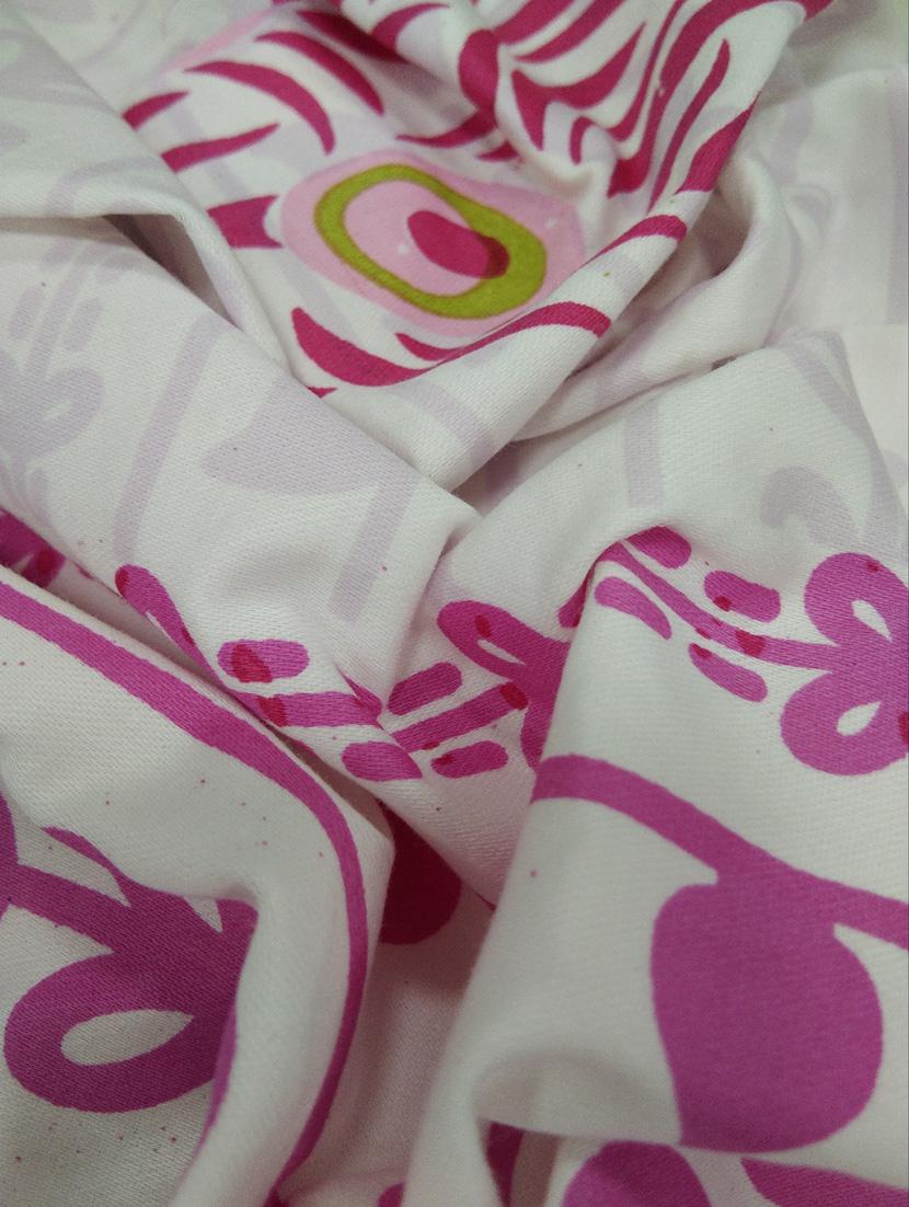 bianca 100% cotton white & pink printed double bedsheet with 2 pillow covers. - 13914889 - Standard Image - 1