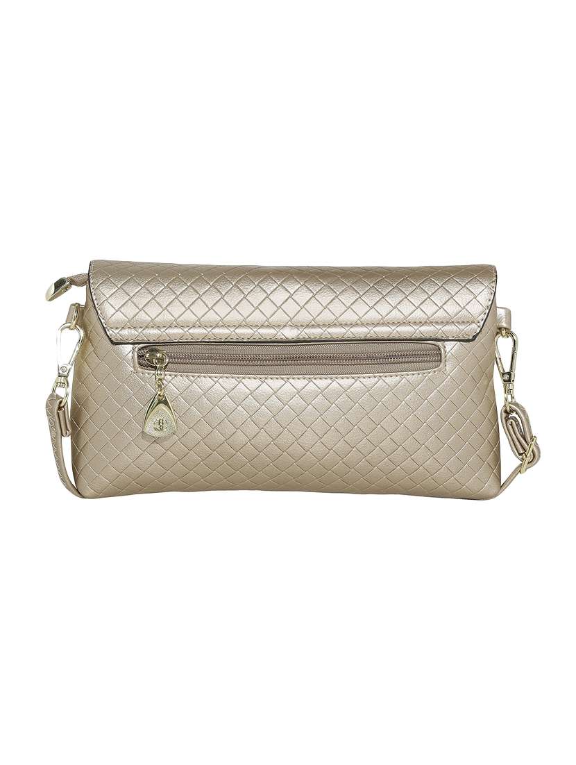 gold leatherette  regular clutch - 13916880 -  Standard Image - 1