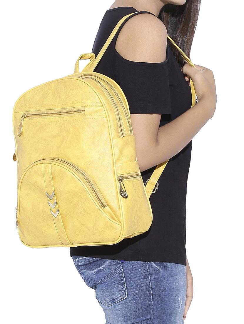 yellow leatherette backpack - 13916970 - Standard Image - 4