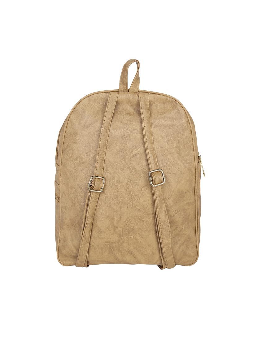 beige leatherette regular backpack - 13916974 -  Standard Image - 1