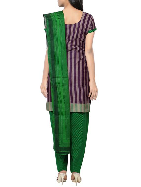 purple cotton printed dress material - 13921119 - Standard Image - 1