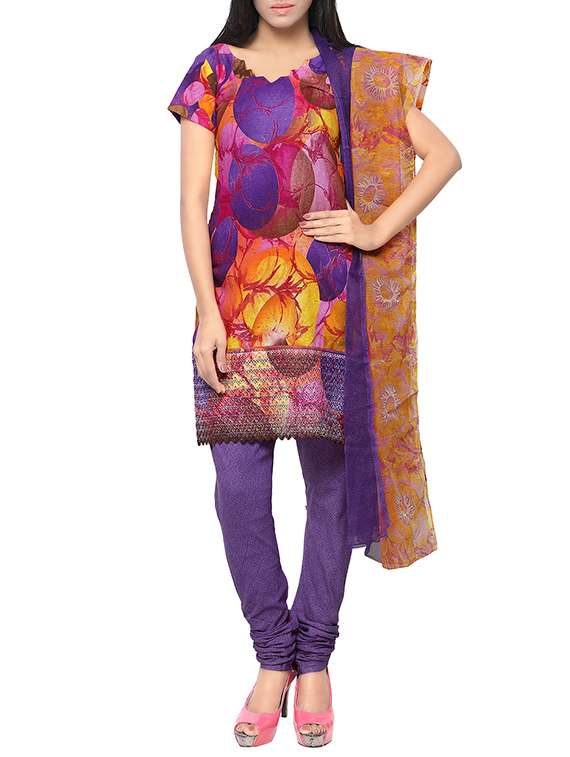 multicolor cambric cotton dress material