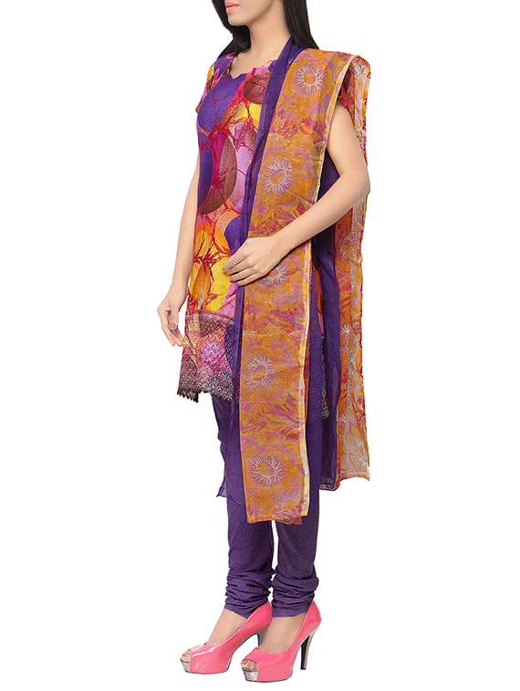 multicolor cambric cotton dress material - 13921123 -  Standard Image - 1