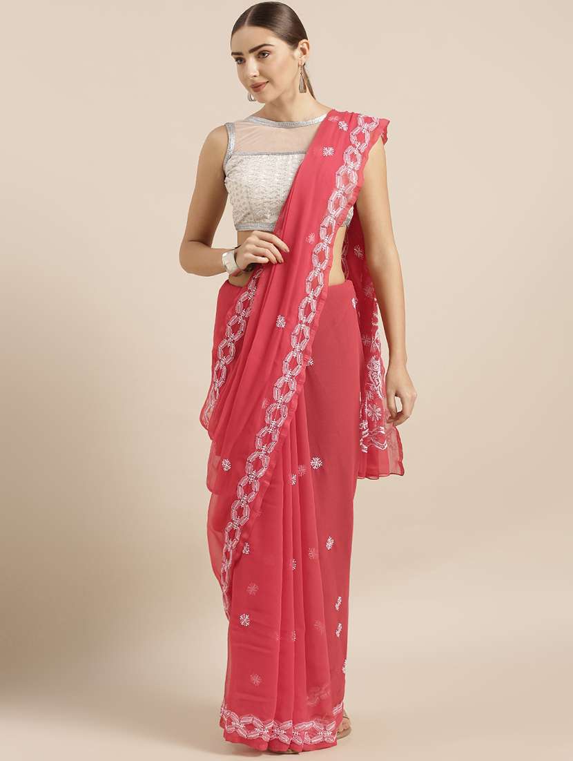 women's embellished saree with blouse