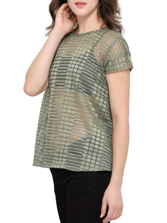 women's straight round neck top - 13931810 -  Standard Image - 1