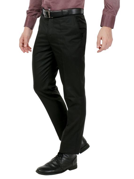 black polyester blend formal trouser - 13931983 -  Standard Image - 1