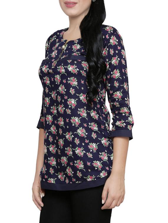 multicolored floral printed rayon regular top - 13932485 - Standard Image - 1