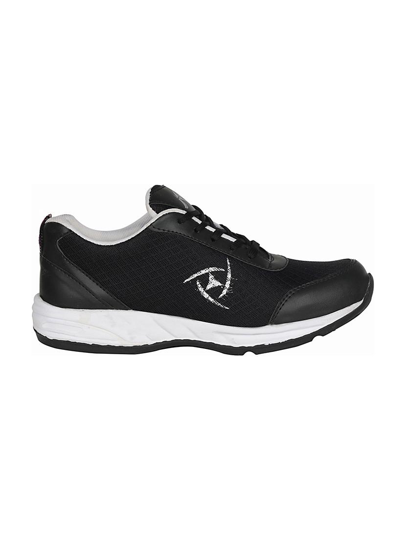 black mesh lace up sport shoes - 13932659 - Standard Image - 1
