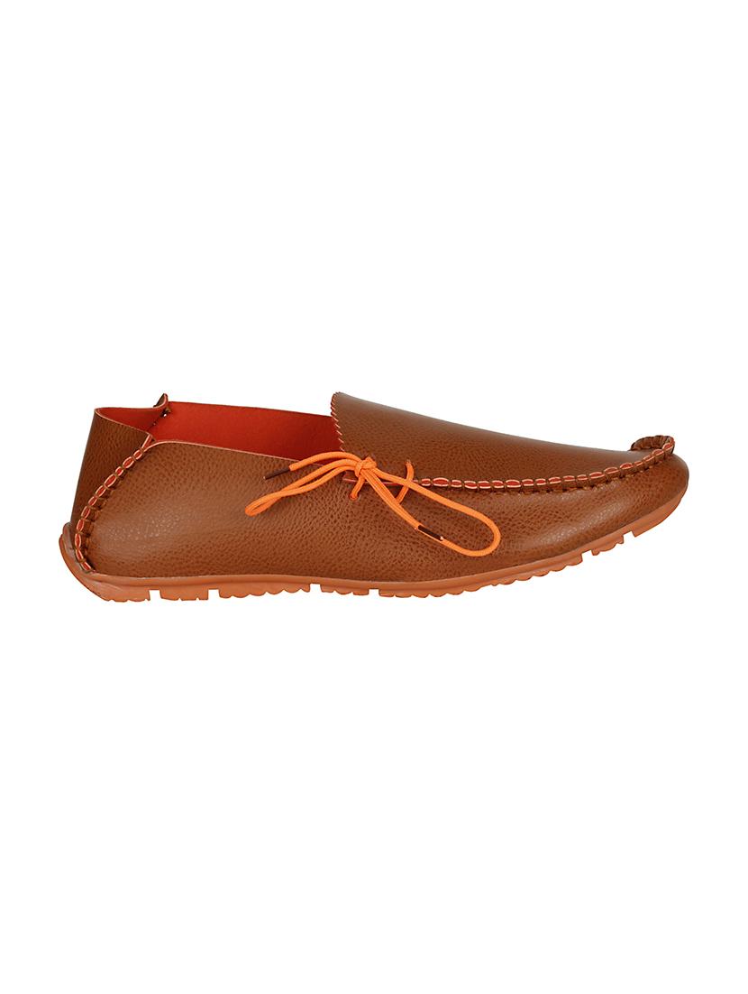 tan leatherette slip on loafer - 13936575 - Standard Image - 1