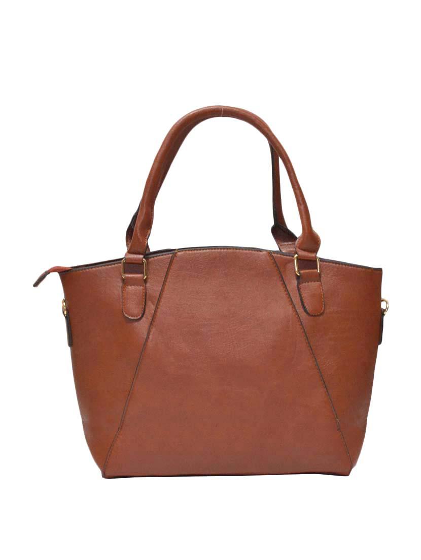 brown leatherette  regular handbag - 13939277 -  Standard Image - 1