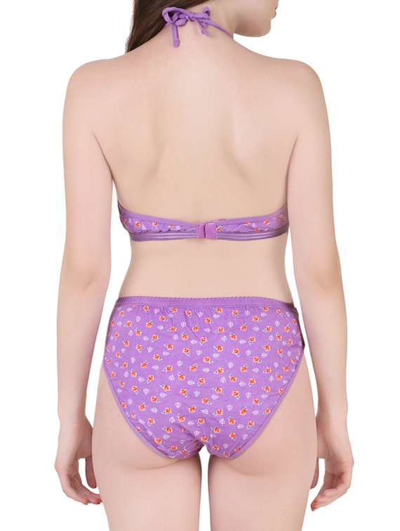 purple hosiery bra and panty set - 13940112 -  Standard Image - 1