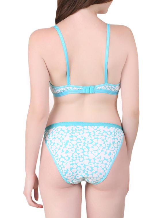 blue hosiery bra and panty set - 13940118 - Standard Image - 1
