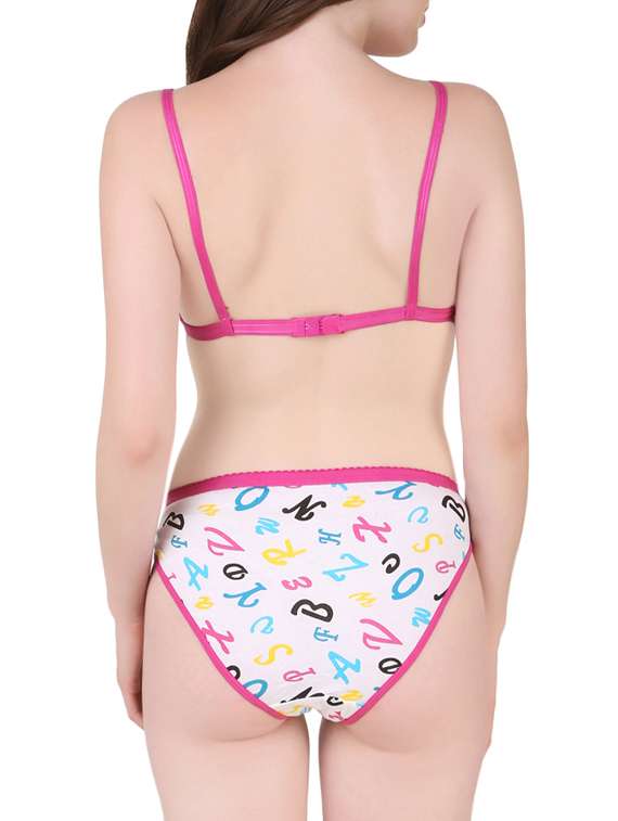 pink hosiery bra and panty set - 13940127 -  Standard Image - 1