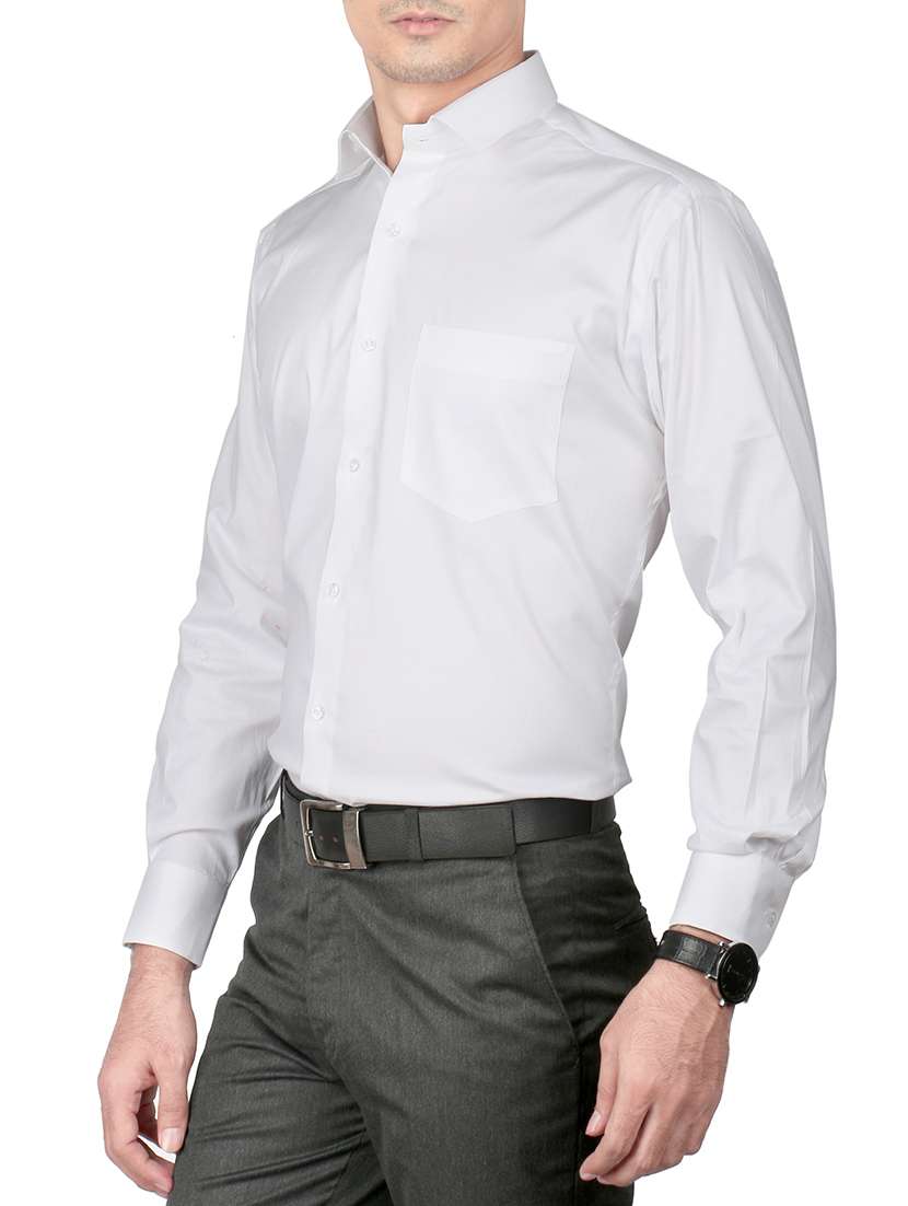 white cotton formal shirt - 13941269 -  Standard Image - 1