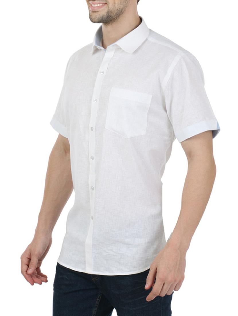 white cotton blend casual shirt - 13941293 - Standard Image - 1