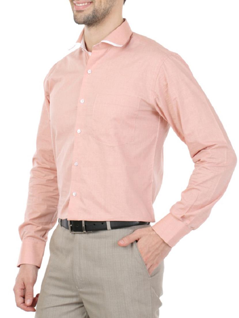 orange cotton formal shirt - 13941310 -  Standard Image - 1
