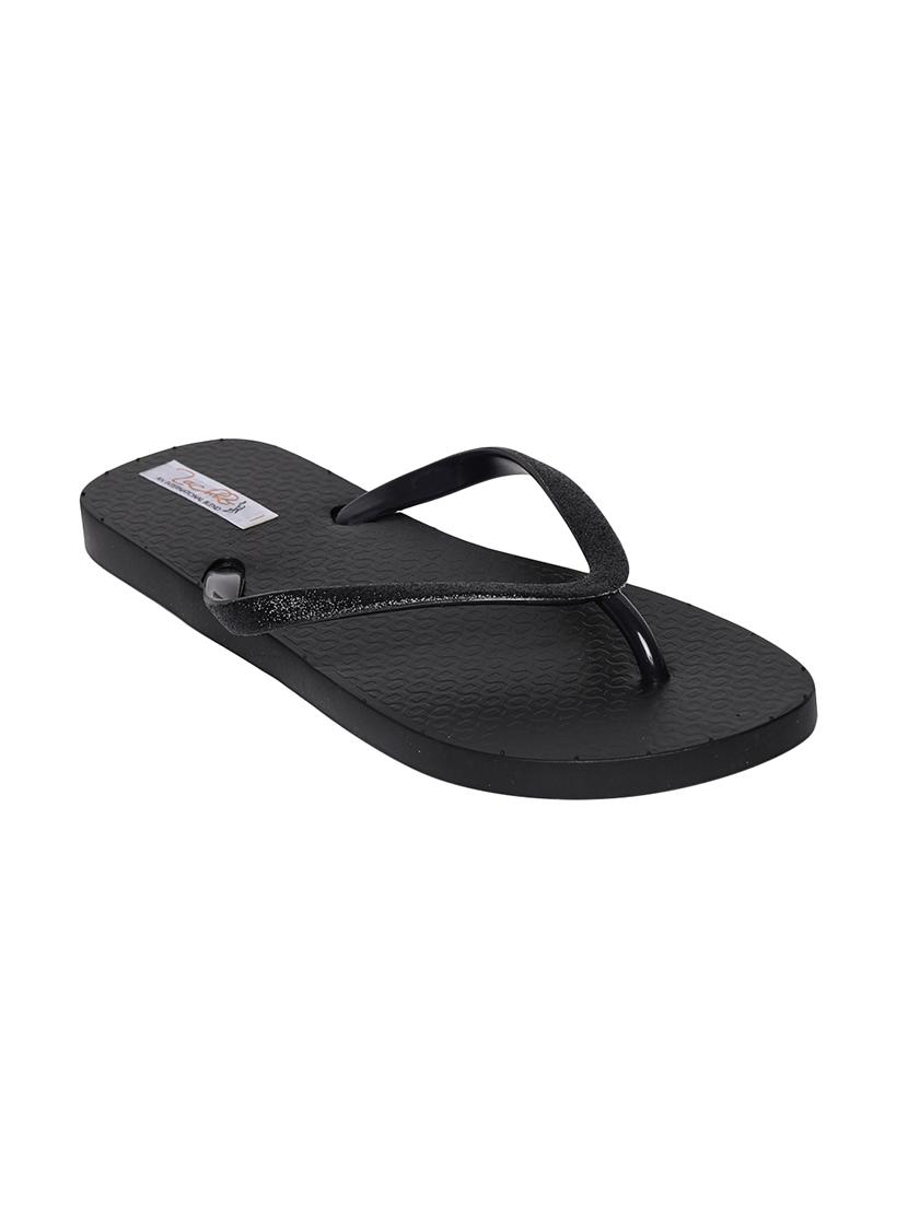 black rubber  flip flop - 13942101 -  Standard Image - 1