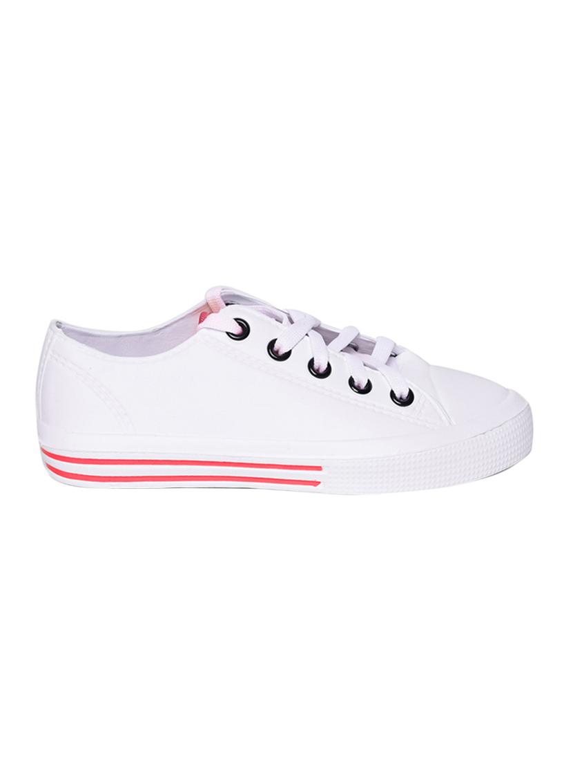 white  lace-up sneaker - 13942155 -  Standard Image - 1