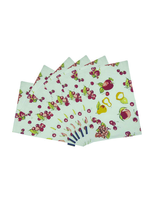 printed cotton set of 6 table mat - 13946235 -  Standard Image - 0