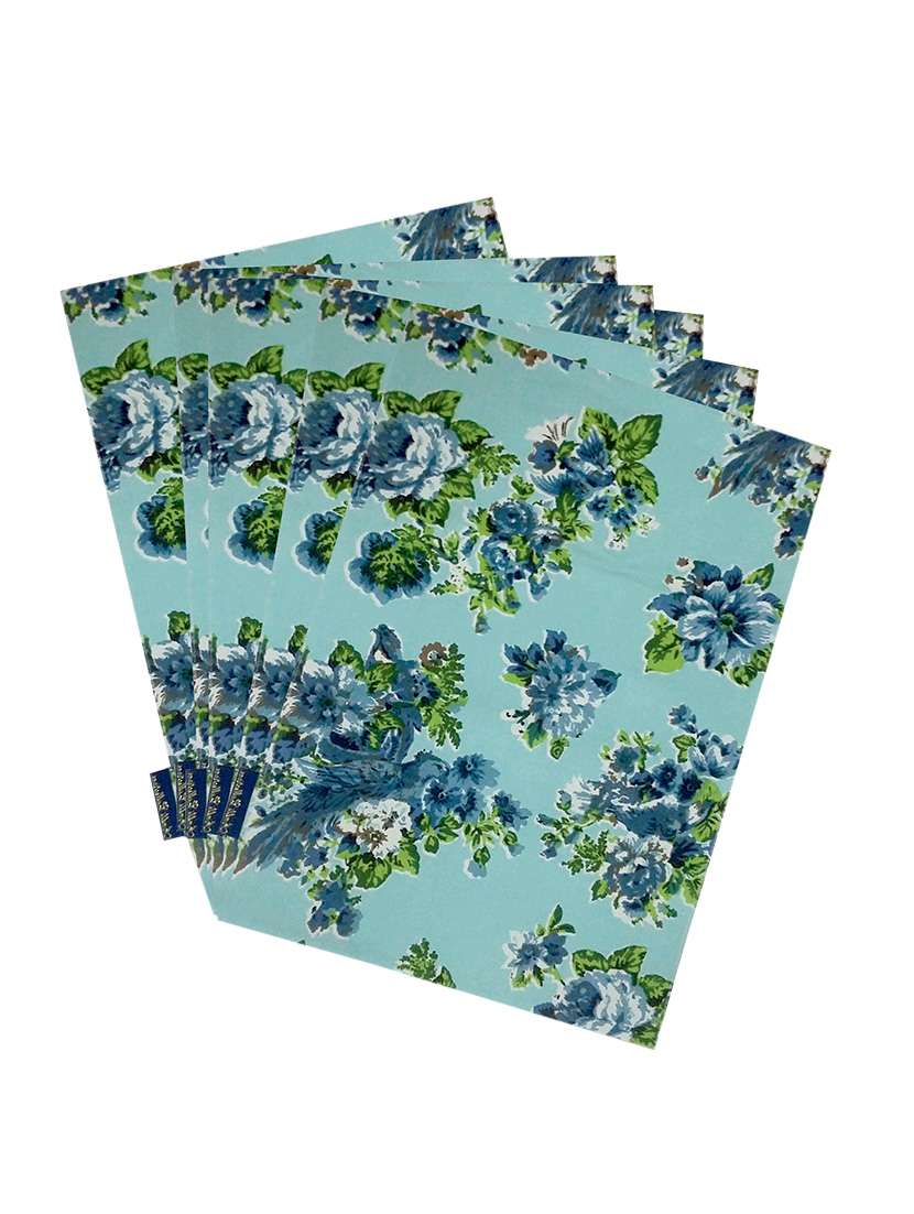 floral printed cotton set of 6 table mat