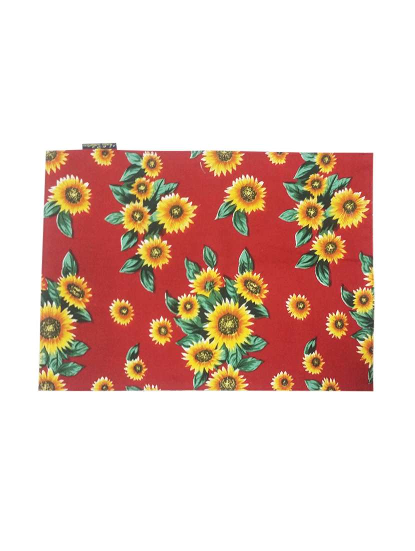 red floral printed cotton set of 6 table mat - 13946239 -  Standard Image - 1