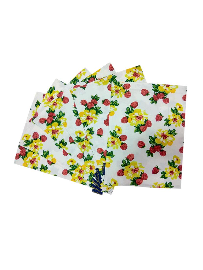 white floral printed cotton set of 6 table mat - 13946240 -  Zoom Image - 0