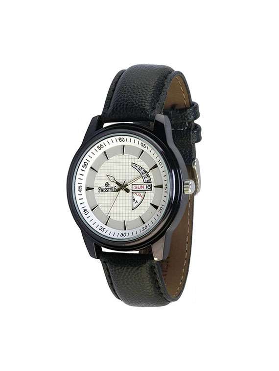 swisstyle leather analog watch for men