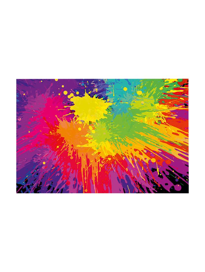 multicolored polyester printed  set of 6 table mat - 13947722 -  Standard Image - 1