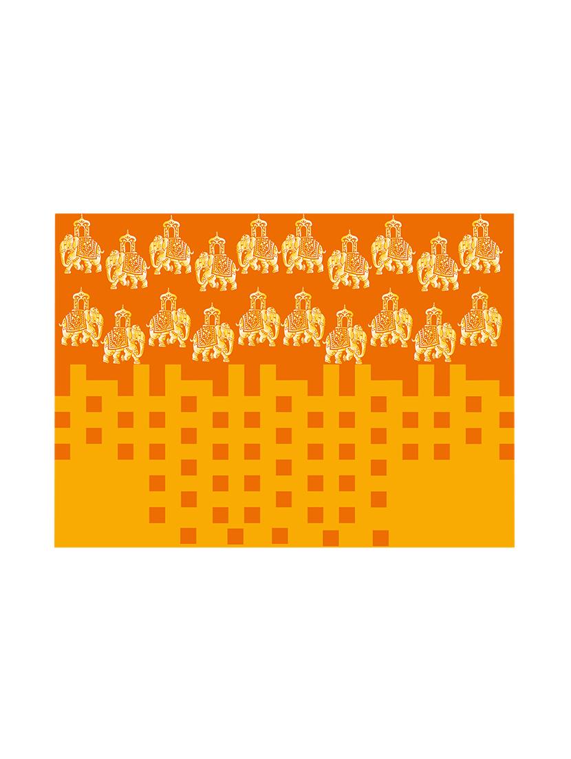 yellow polyester printed set of 6 table mat - 13947723 - Standard Image - 1