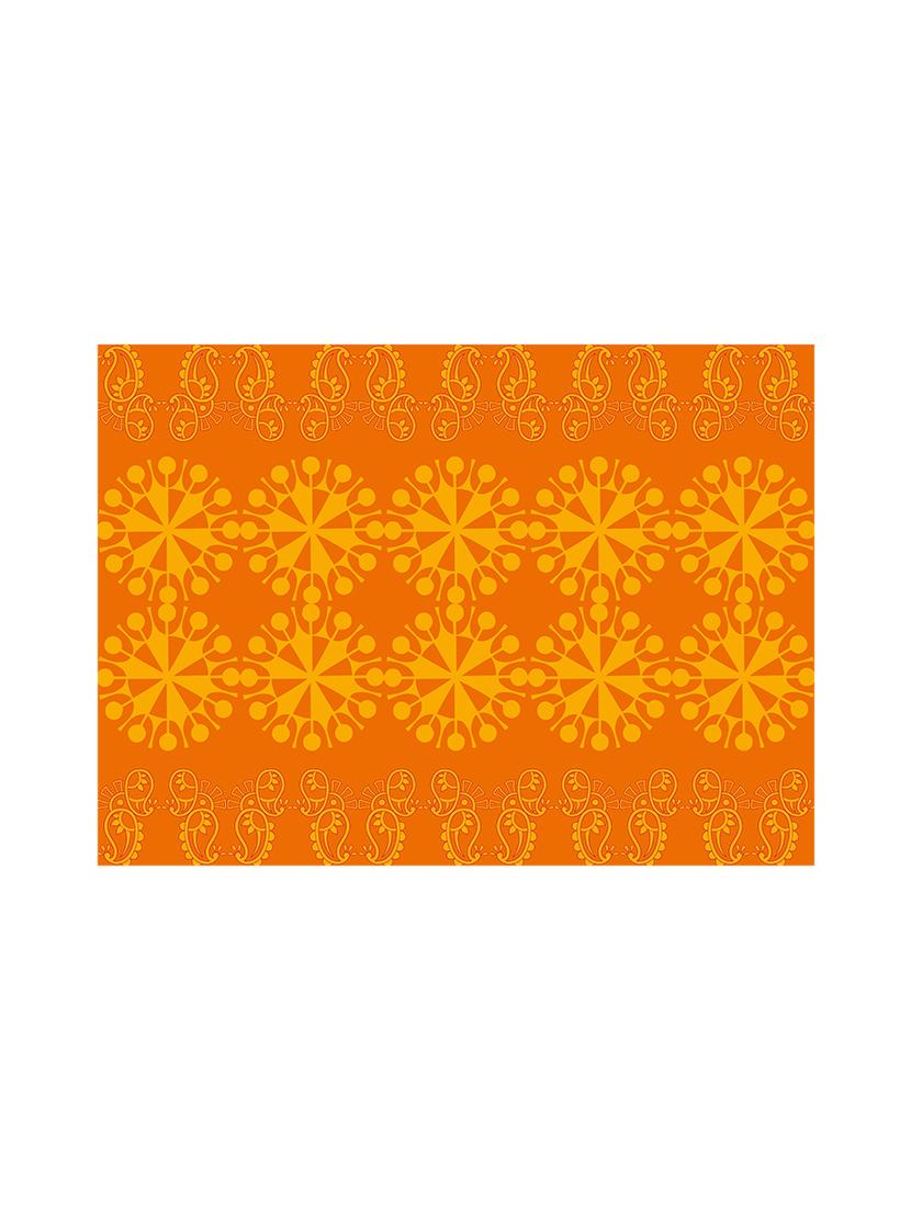 yellow polyester printed set of 6 table mat - 13947725 - Standard Image - 1
