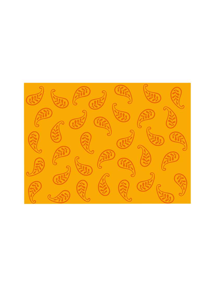 yellow polyester printed set of 6 table mat - 13947728 -  Standard Image - 1