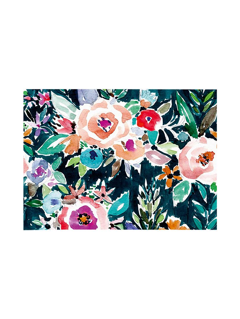 multicolored polyester floral printed set of 6 table mat - 13947732 - Standard Image - 1