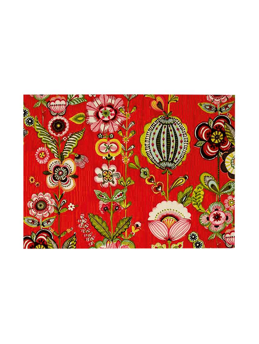 red polyester printed set of 6 table mat - 13947737 -  Standard Image - 1