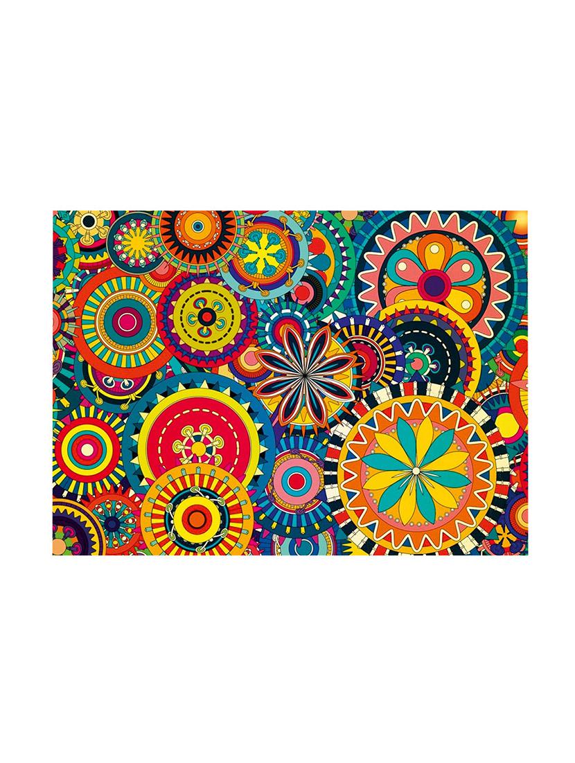 multicolored polyester printed set of 6 table mat - 13947743 - Standard Image - 1