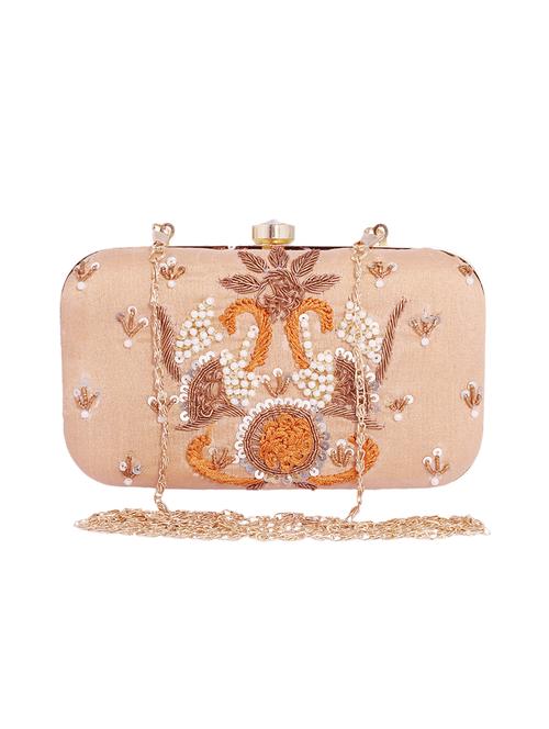 beige metal  clutch - 13949081 -  Standard Image - 0