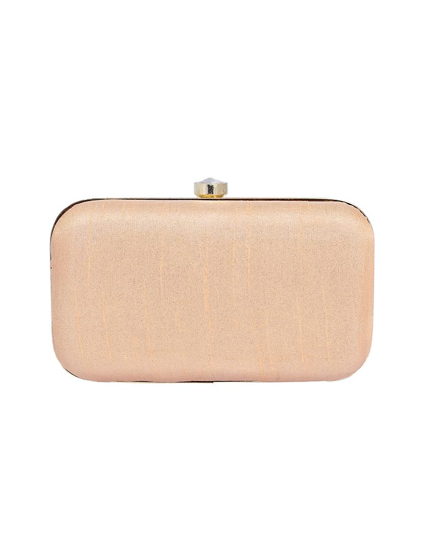 beige metal  clutch - 13949081 -  Standard Image - 1