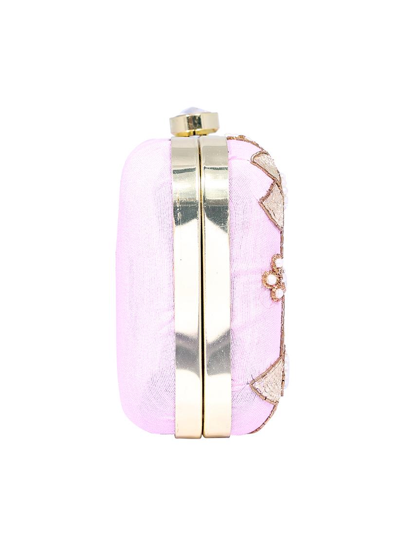 pink metal clutch - 13949089 - Standard Image - 4