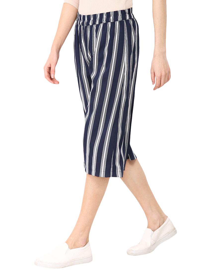 striped blue culottes - 13958613 - Standard Image - 1
