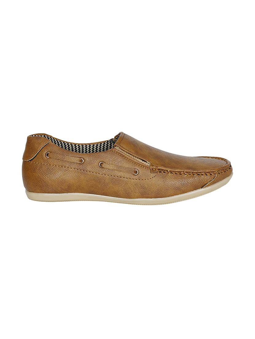 brown leatherette slip on loafer - 13959869 - Standard Image - 1