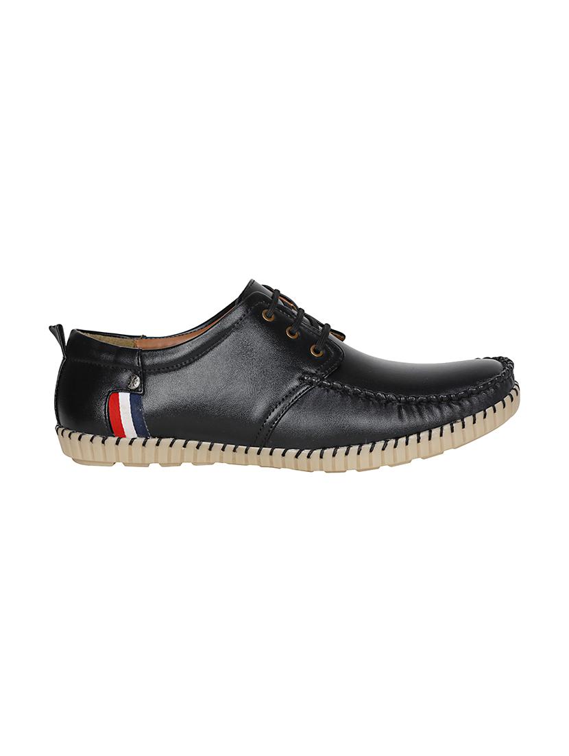 black leatherette lace up shoe - 13960084 - Standard Image - 1