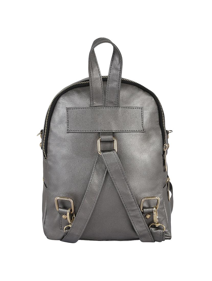 grey leatherette  regular backpack - 13961508 -  Standard Image - 1