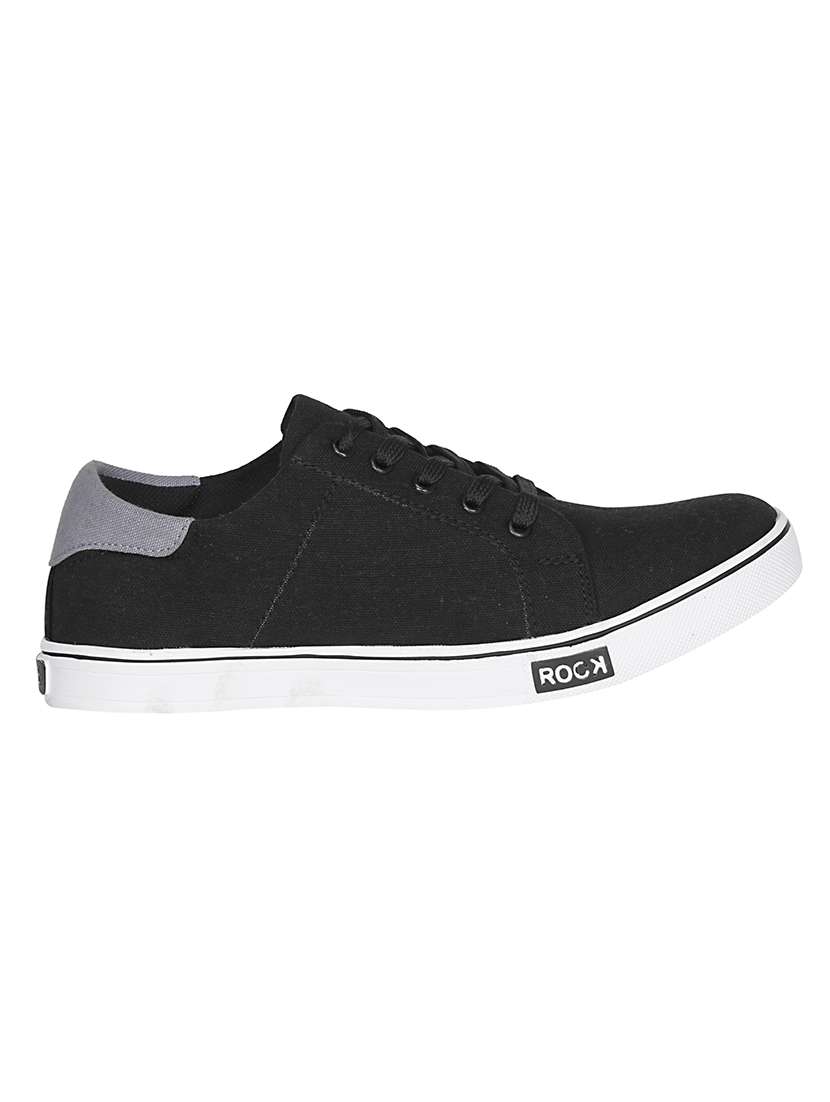 black canvas lace up sneaker - 13961522 - Standard Image - 1