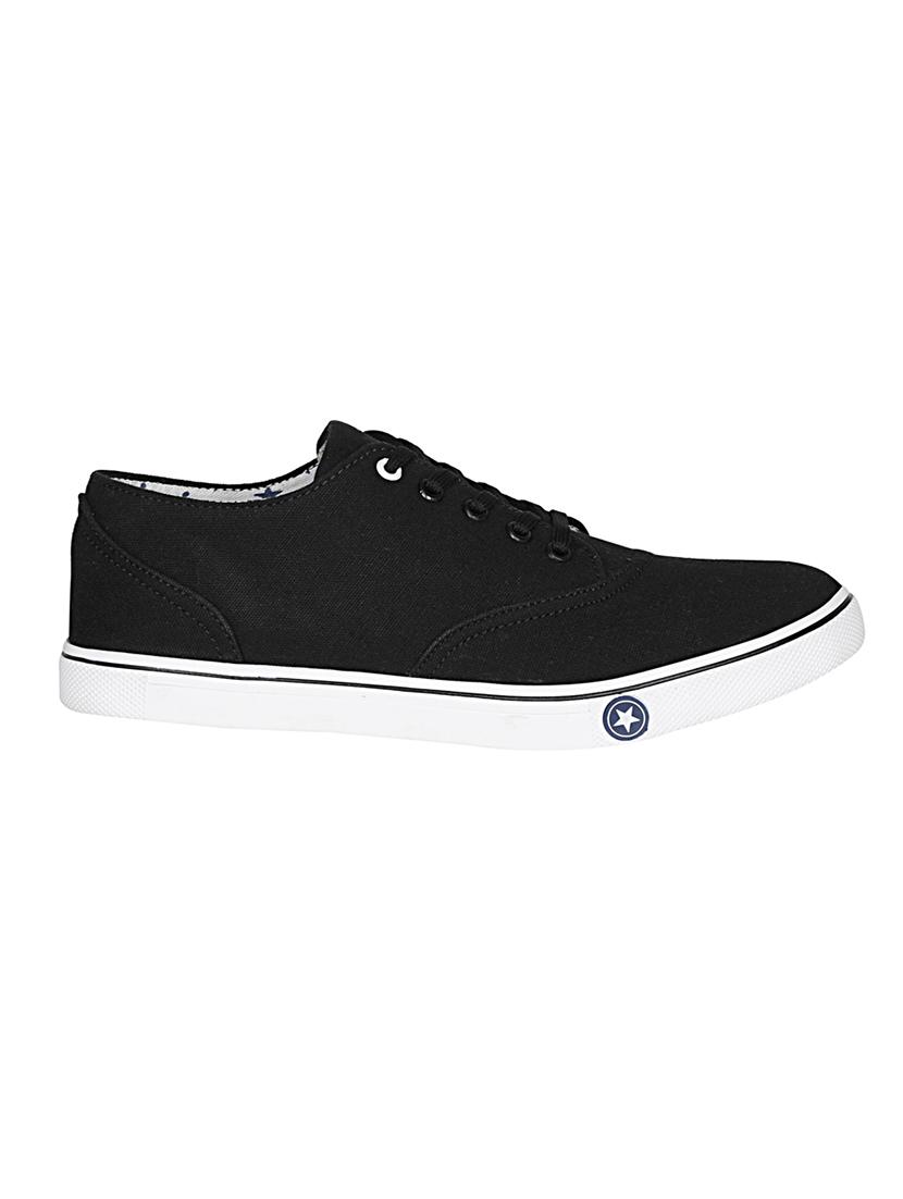 black canvas lace up sneaker - 13961540 - Standard Image - 1