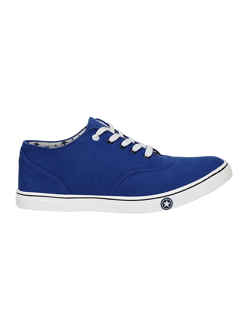 blue canvas lace up sneaker - 13961541 - Standard Image - 1