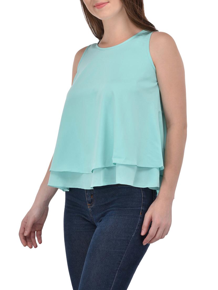 round neck layered top - 13961934 - Standard Image - 1