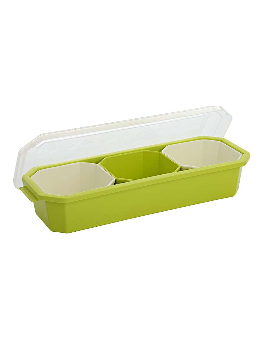 green plastic snack box