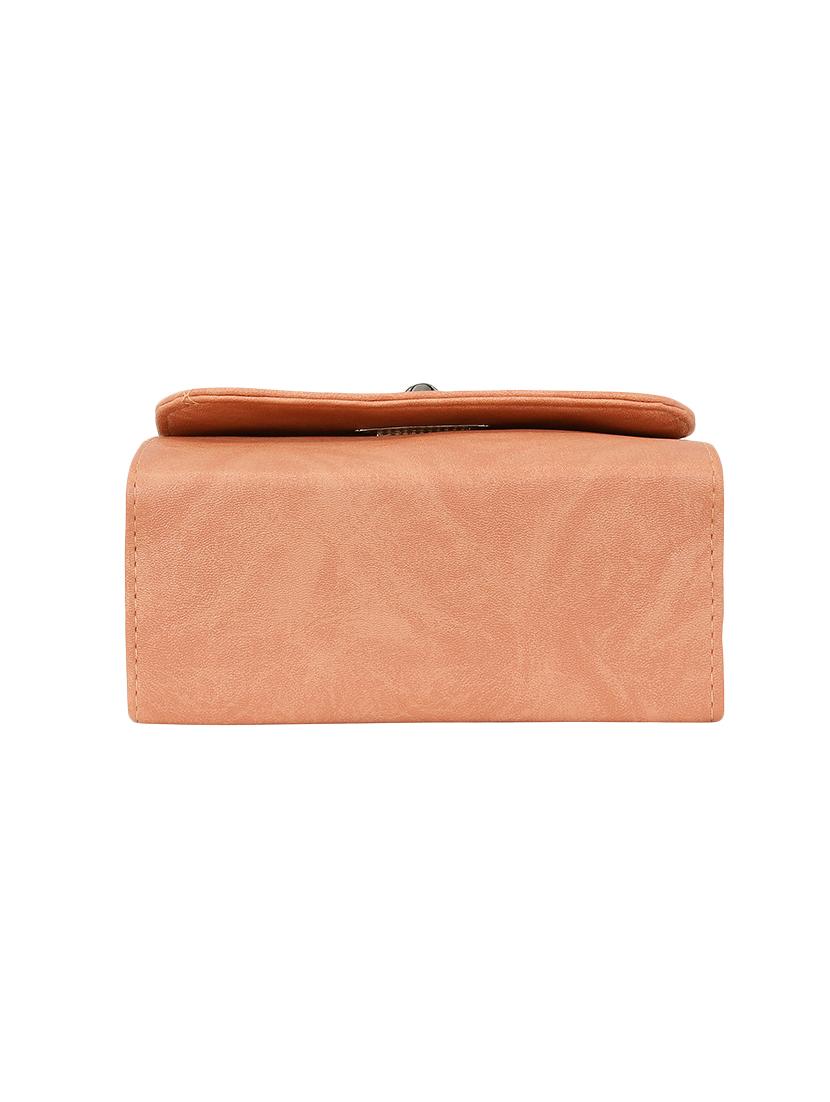 peach leatherette regular sling bag - 13968337 - Standard Image - 4