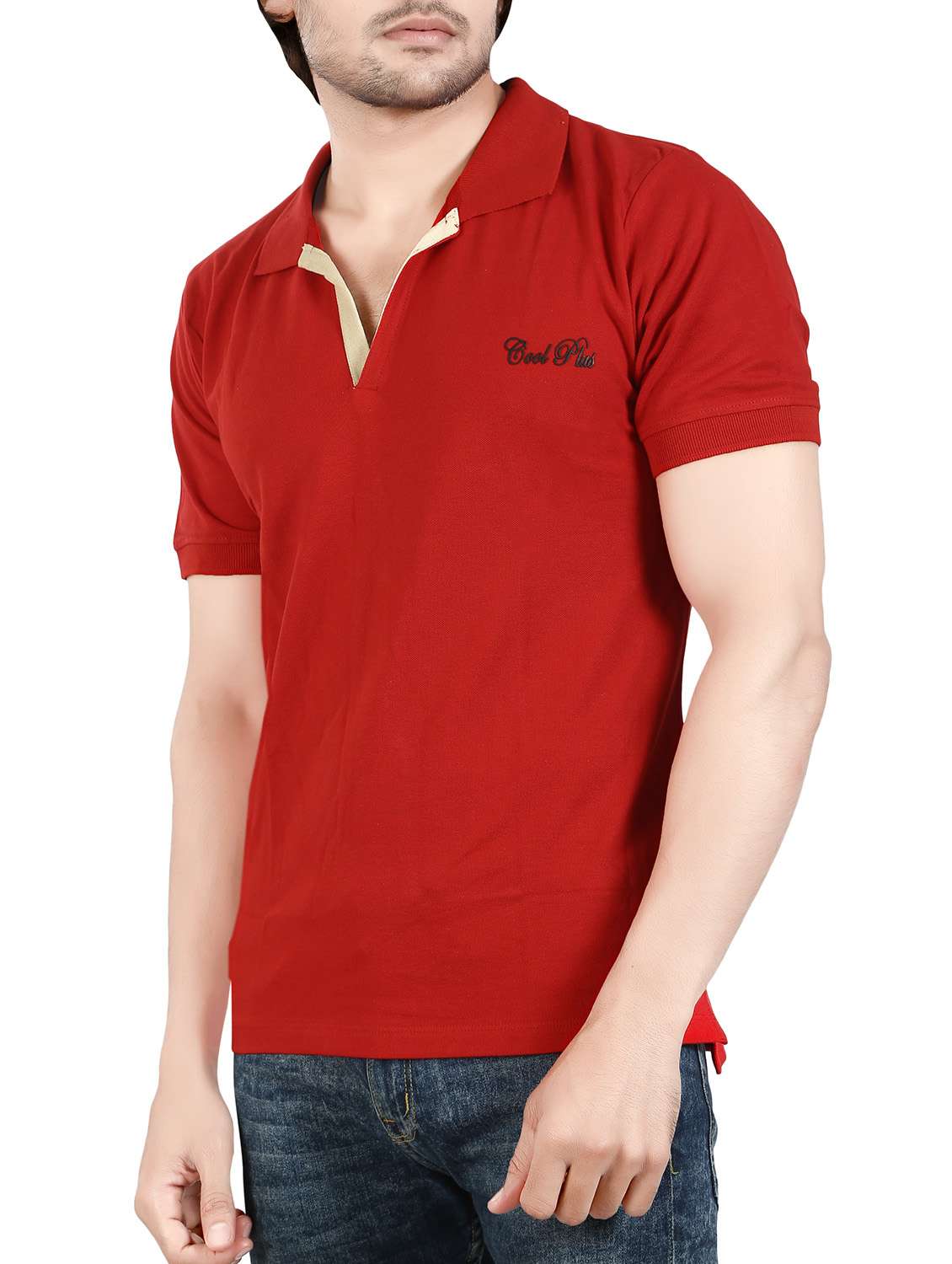 red cotton t-shirt - 13972420 -  Standard Image - 1
